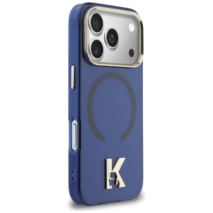 Karl Lagerfeld IML K Head Logo MagSafe Case for iPhone 17 Pro - Blue