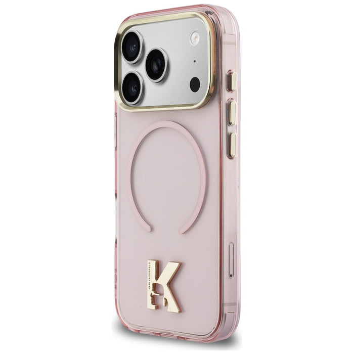 Karl Lagerfeld IML K Head Logo MagSafe Case for iPhone 17 Pro - Pink