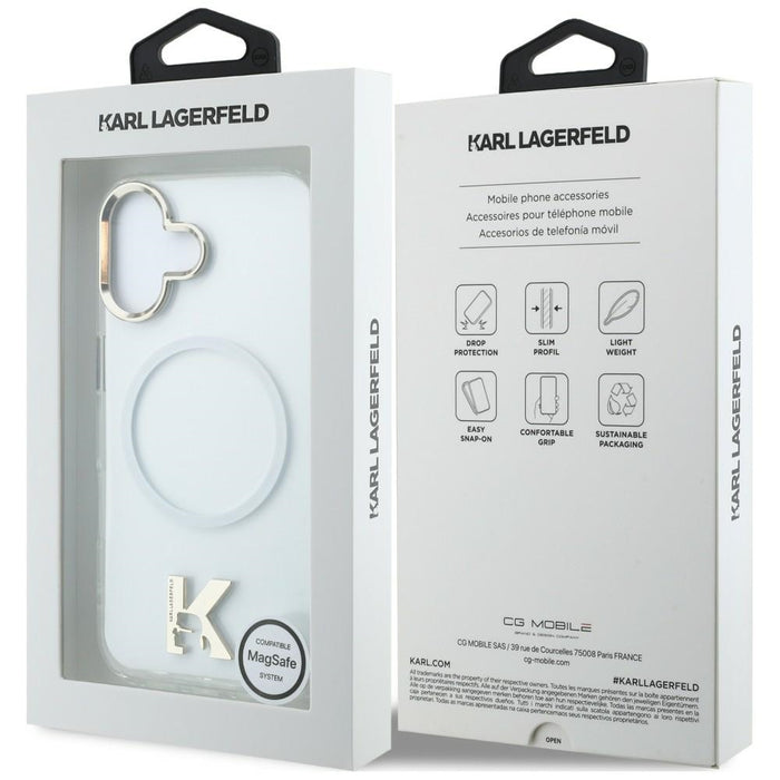 Karl Lagerfeld IML K Head Logo MagSafe Case for iPhone 17 - Clear