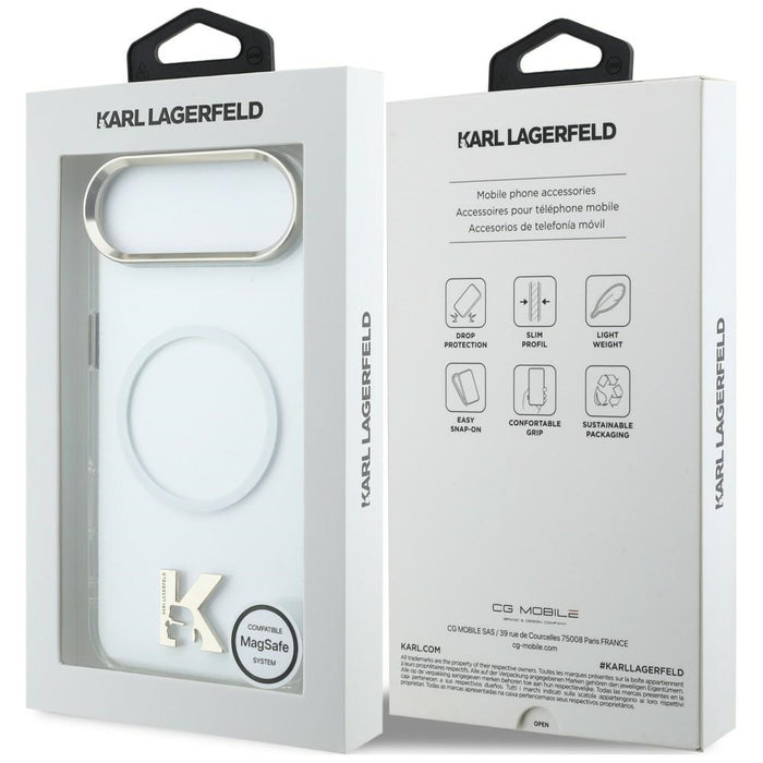 Karl Lagerfeld IML K Head Logo MagSafe Case for iPhone Air - Clear