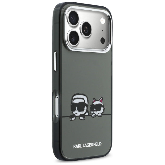 Karl Lagerfeld IML Karl & Choupette Peekaboo Logo MagSafe Case for iPhone 17 Pro - Black