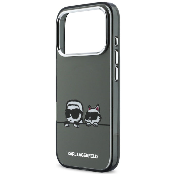 Karl Lagerfeld IML Karl & Choupette Peekaboo Logo MagSafe Case for iPhone 17 Pro - Black