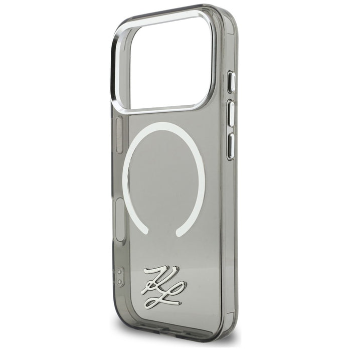 Karl Lagerfeld IML KL Script Logo MagSafe Case for iPhone 17 Pro - Black