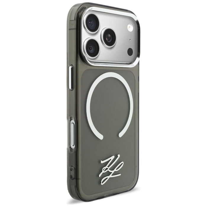 Karl Lagerfeld IML KL Script Logo MagSafe Case for iPhone 17 Pro - Black