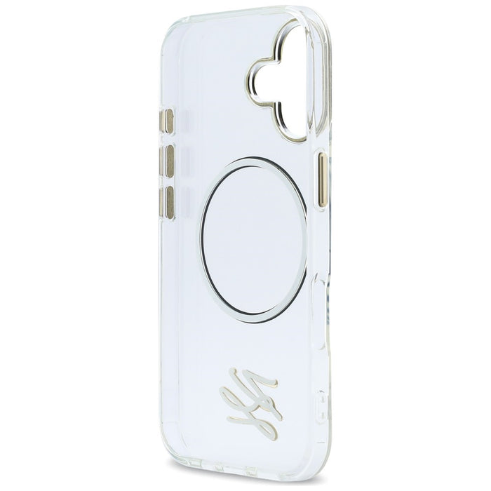 Karl Lagerfeld IML KL Script Logo MagSafe Case for iPhone 17 - Transparent