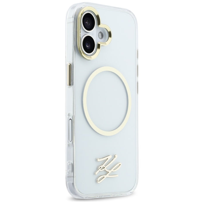 Karl Lagerfeld IML KL Script Logo MagSafe Case for iPhone 17 - Transparent