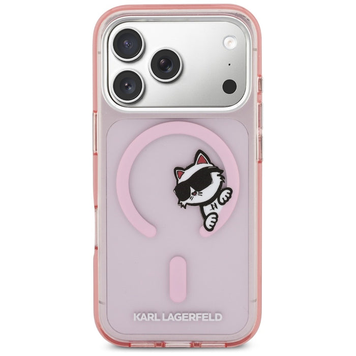 Karl Lagerfeld IML Peekaboo MagSafe Case for iPhone 17 Pro Max - Pink
