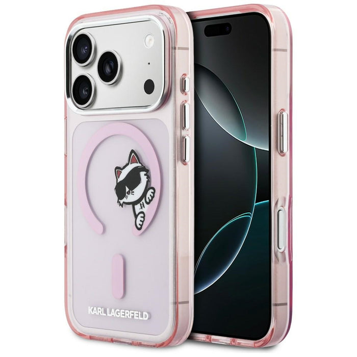 Karl Lagerfeld IML Peekaboo MagSafe Case for iPhone 17 Pro - Pink