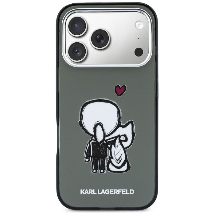 Karl Lagerfeld Karl &amp; Choupette Back MagSafe Case for iPhone 17 Pro - Black