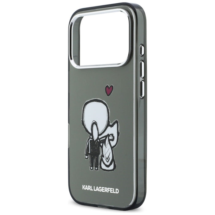 Karl Lagerfeld Karl &amp; Choupette Back MagSafe Case for iPhone 17 Pro - Black