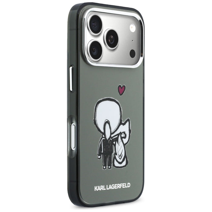 Karl Lagerfeld Karl &amp; Choupette Back MagSafe Case for iPhone 17 Pro - Black