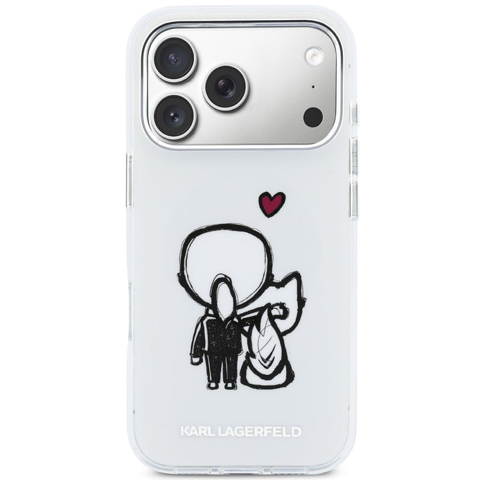 Karl Lagerfeld Karl &amp; Choupette Back MagSafe Case for iPhone 17 Pro Max - Clear