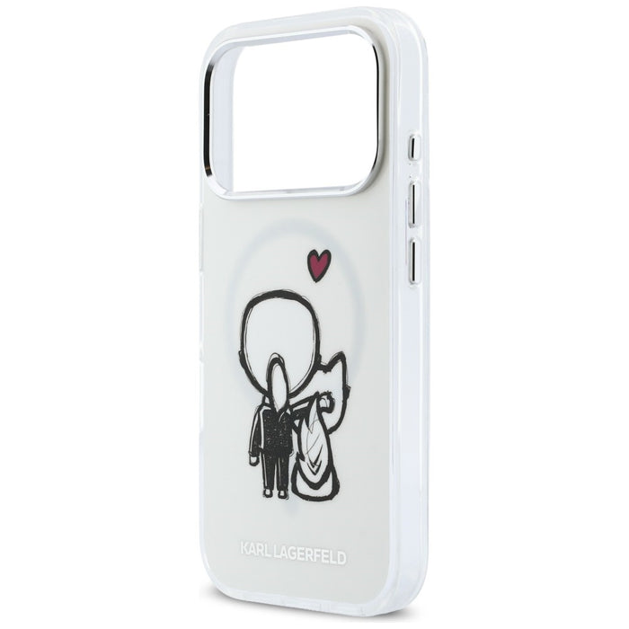 Karl Lagerfeld Karl & Choupette Back MagSafe Case for iPhone 17 Pro Max - Clear
