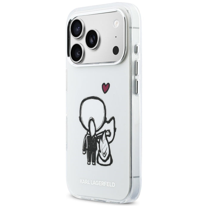 Karl Lagerfeld Karl &amp; Choupette Back MagSafe Case for iPhone 17 Pro Max - Clear