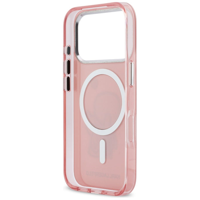Karl Lagerfeld Karl &amp; Choupette Back MagSafe Case for iPhone 17 Pro Max - Pink