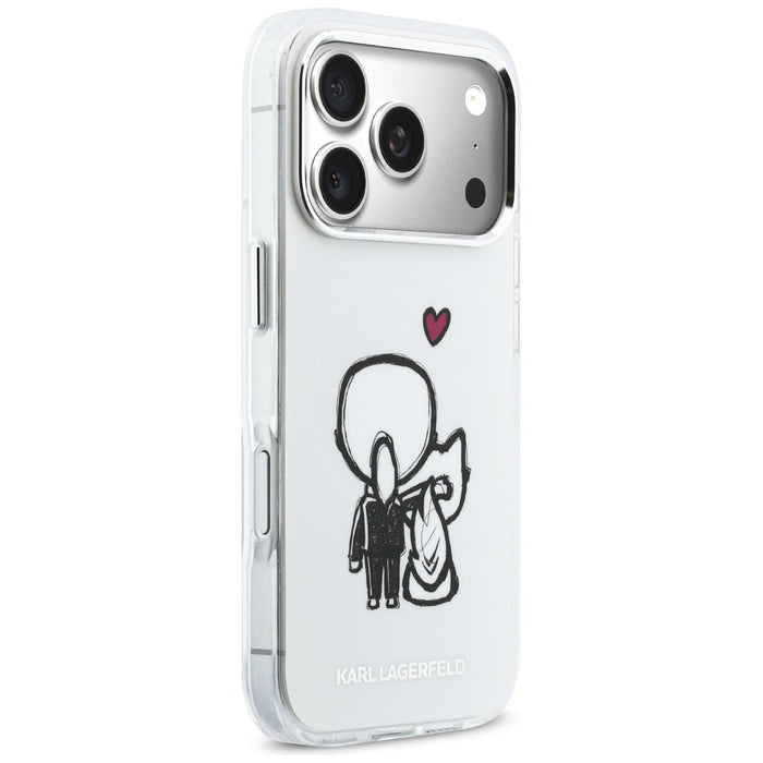 Karl Lagerfeld Karl &amp; Choupette Back MagSafe Case for iPhone 17 Pro - Clear