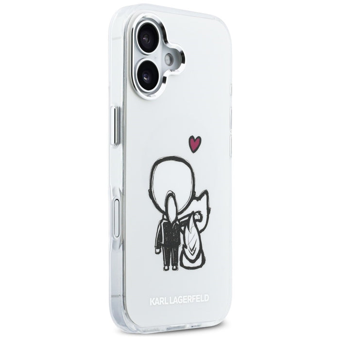 Karl Lagerfeld Karl &amp; Choupette Back MagSafe Case for iPhone 17 - Clear