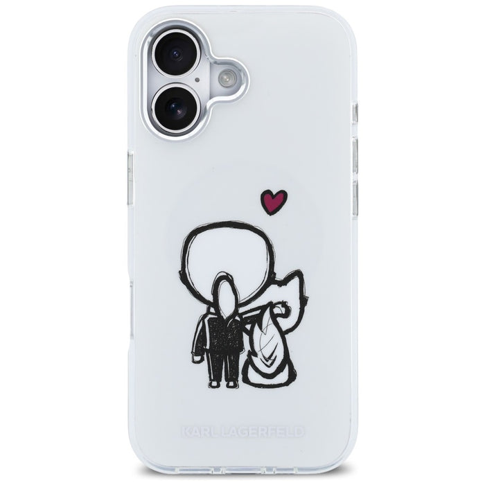 Karl Lagerfeld Karl &amp; Choupette Back MagSafe Case for iPhone 17 - Clear