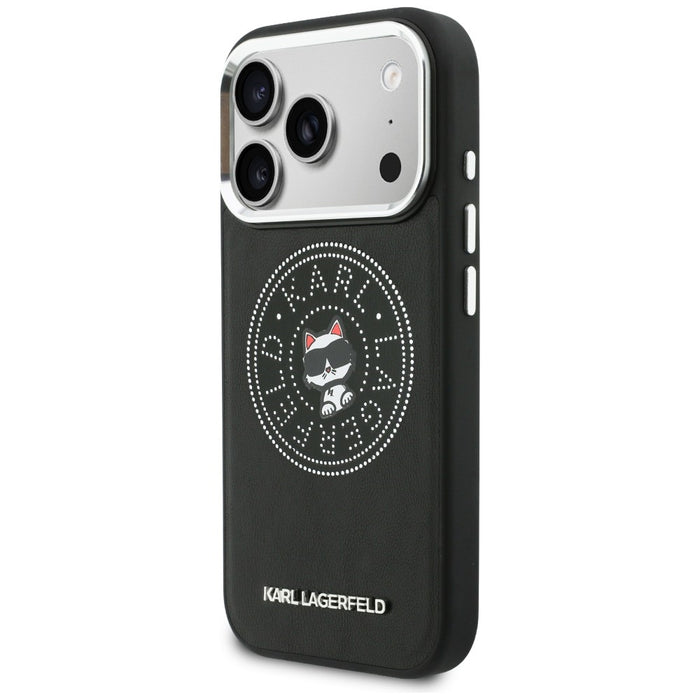 Karl Lagerfeld Point &amp; Choupette Sketch MagSafe Case for iPhone 17 Pro Max - Black
