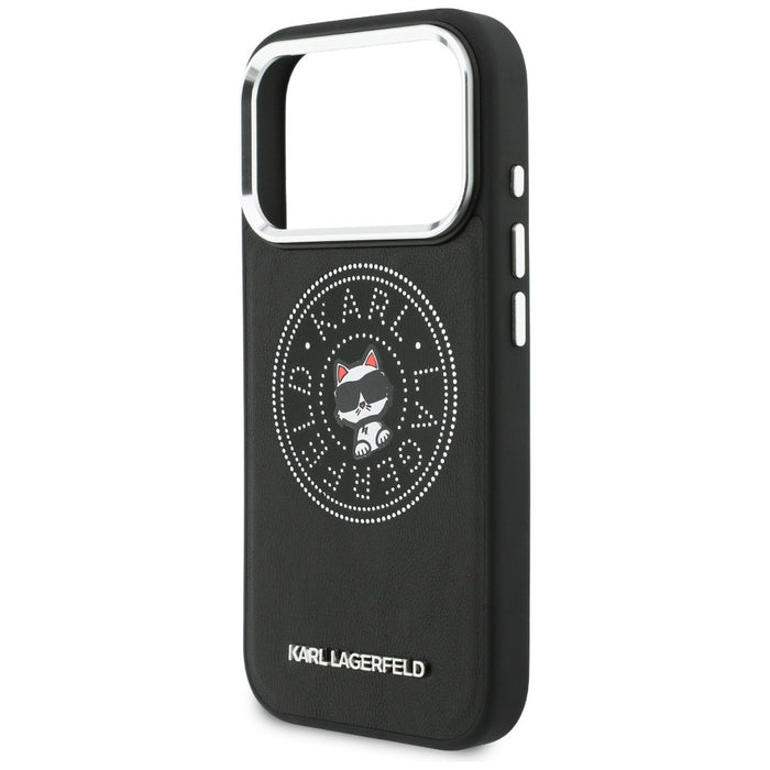 Karl Lagerfeld Point &amp; Choupette Sketch MagSafe Case for iPhone 17 Pro Max - Black