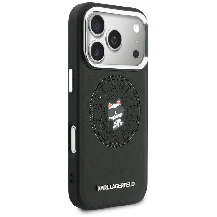Karl Lagerfeld Point &amp; Choupette Sketch MagSafe Case for iPhone 17 Pro Max - Black