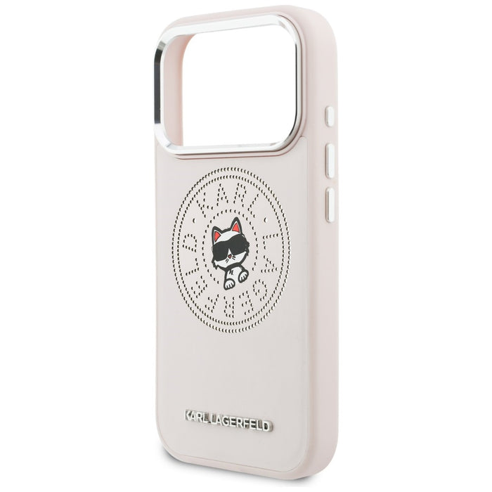 Karl Lagerfeld Point &amp; Choupette Sketch MagSafe Case for iPhone 17 Pro Max - Pink