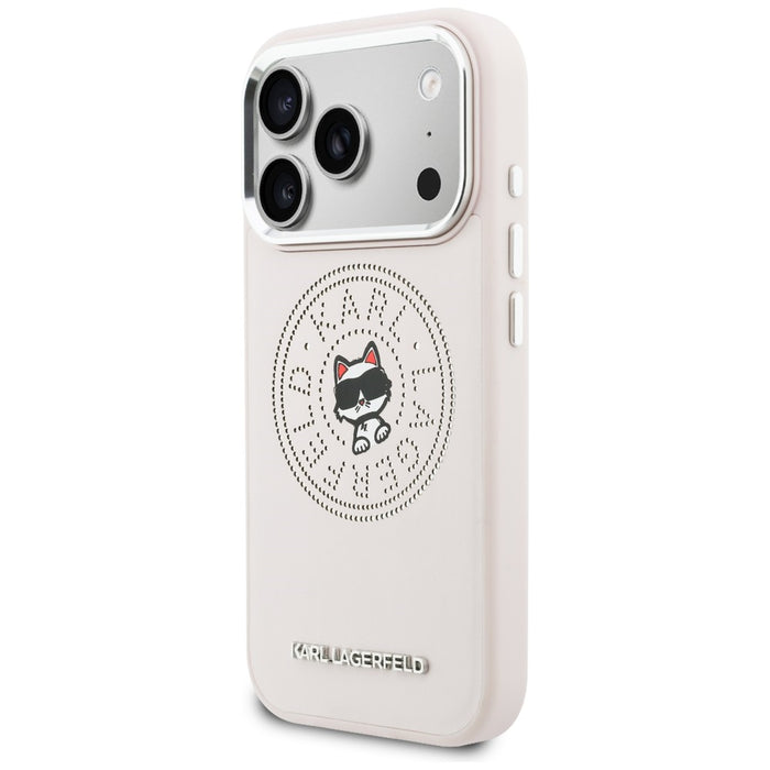 Karl Lagerfeld Point &amp; Choupette Sketch MagSafe Case for iPhone 17 Pro Max - Pink