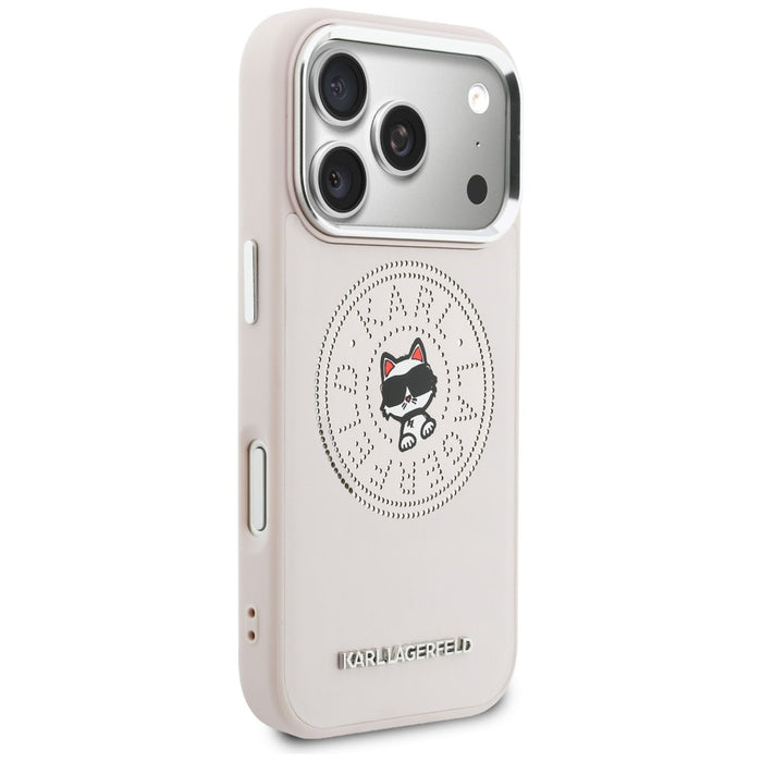 Karl Lagerfeld Point &amp; Choupette Sketch MagSafe Case for iPhone 17 Pro - Pink