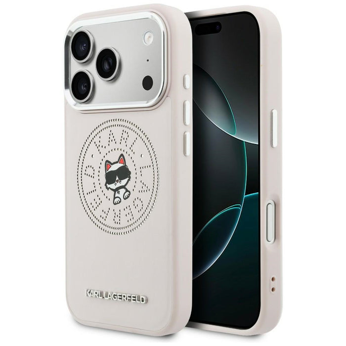 Karl Lagerfeld Point &amp; Choupette Sketch MagSafe Case for iPhone 17 Pro - Pink