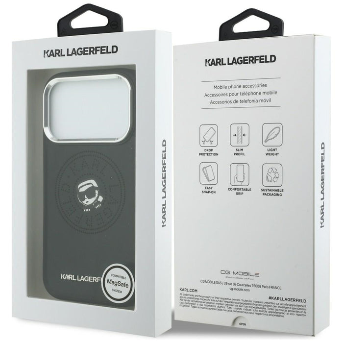 Karl Lagerfeld Point &amp; Karl Sketch MagSafe Case for iPhone 17 Pro - Black