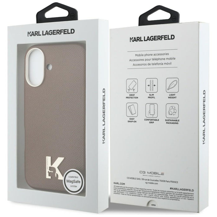 Karl Lagerfeld Karl Head Logo MagSafe Case for iPhone 17 - Brown