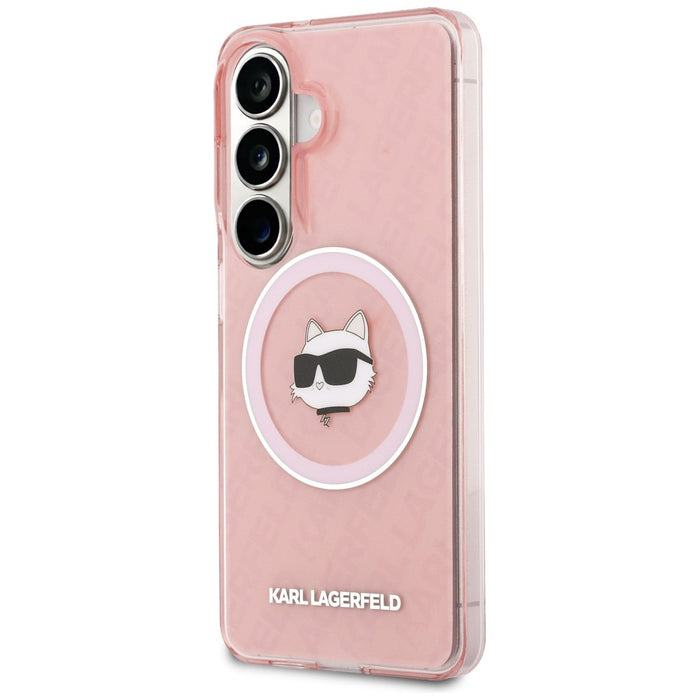 Karl Lagerfeld IML Repeated Choupette MagSafe Case for Samsung Galaxy S26 - Pink