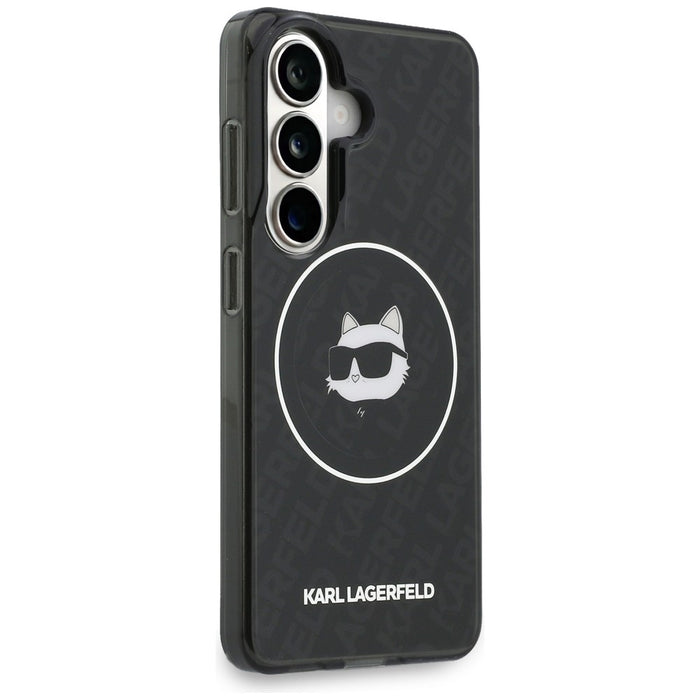 Karl Lagerfeld IML Repeated Choupette MagSafe Case for Samsung Galaxy S26 - Black