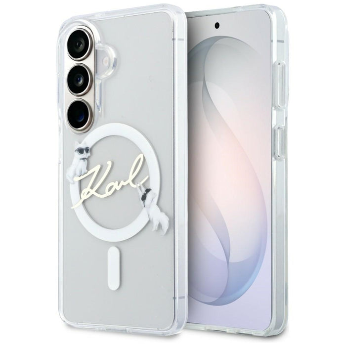 Karl Lagerfeld IML KC Script MagSafe Case for Samsung Galaxy S26 - Transparent