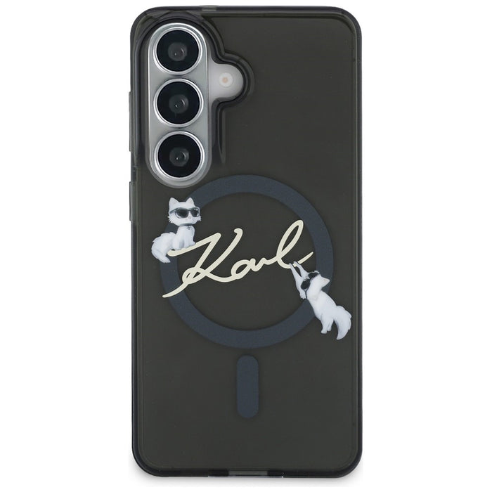 Karl Lagerfeld IML KC Script MagSafe Case for Samsung Galaxy S26 - Black