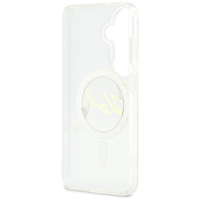 Karl Lagerfeld IML KC Script MagSafe Case for Samsung Galaxy S26 Plus - Transparent