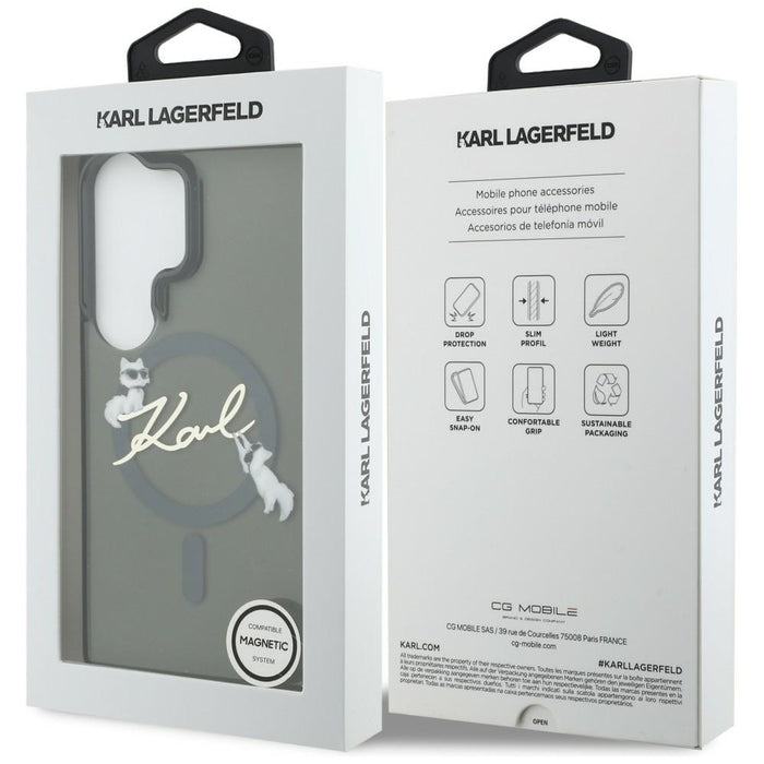 Karl Lagerfeld IML KC Script MagSafe Case for Samsung Galaxy S26 Ultra - Black