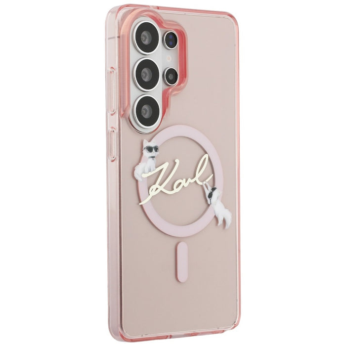 Karl Lagerfeld IML KC Script MagSafe Case for Samsung Galaxy S26 Ultra - Pink