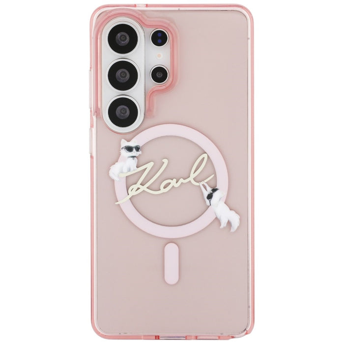 Karl Lagerfeld IML KC Script MagSafe Case for Samsung Galaxy S26 Ultra - Pink
