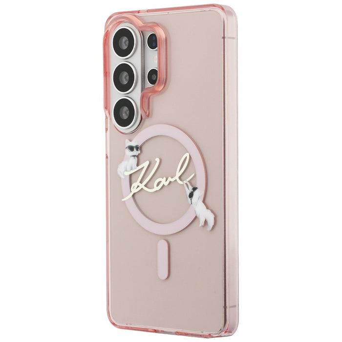 Karl Lagerfeld IML KC Script MagSafe Case for Samsung Galaxy S26 Ultra - Pink