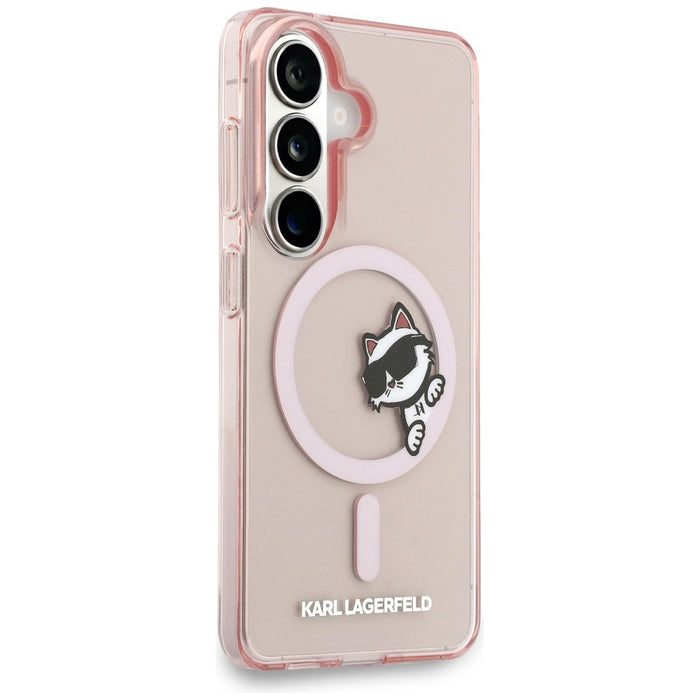Karl Lagerfeld IML Peekaboo Choupette MagSafe Case for Samsung Galaxy S26 - Pink