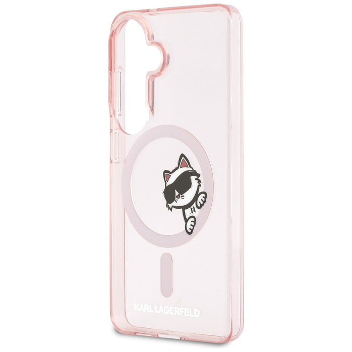 Karl Lagerfeld IML Peekaboo Choupette MagSafe Case for Samsung Galaxy S26 - Pink