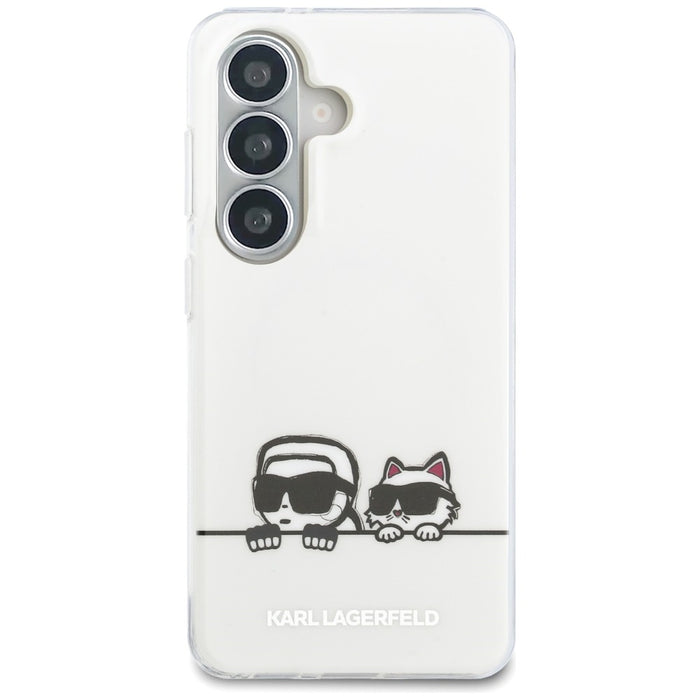 Karl Lagerfeld IML Peekaboo Karl&Choupette MagSafe Case for Samsung Galaxy S26 Plus - Transparent