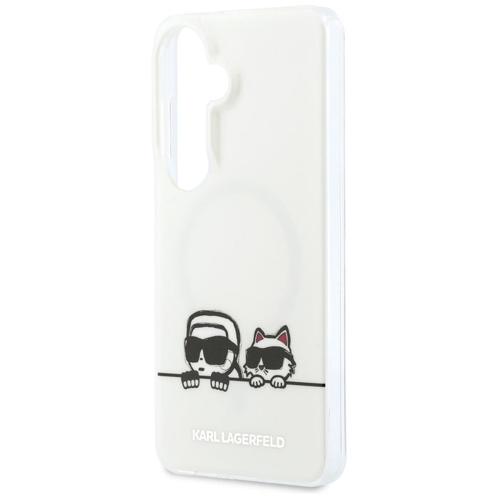 Karl Lagerfeld IML Peekaboo Karl&Choupette MagSafe Case for Samsung Galaxy S26 Plus - Transparent