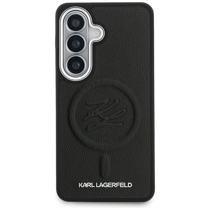 Karl Lagerfeld Embossed Ring Initials MagSafe Case for Samsung Galaxy S26 - Black