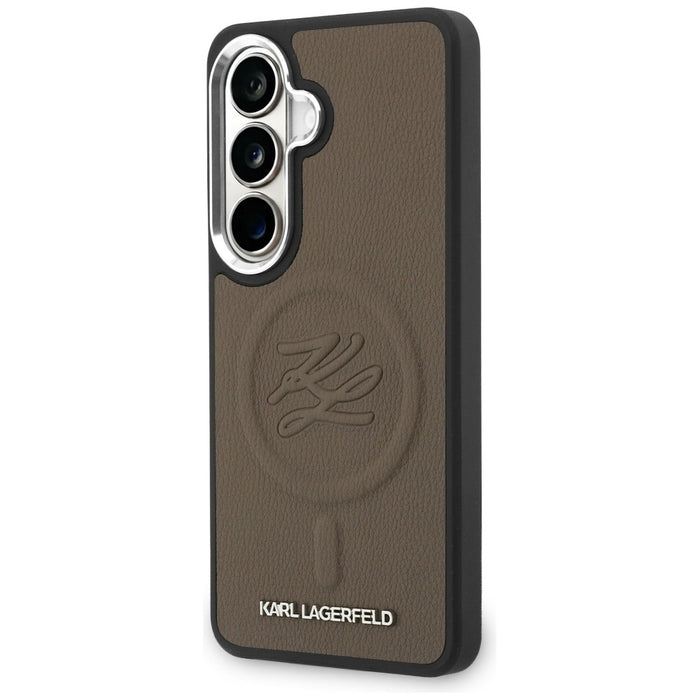 Karl Lagerfeld Embossed Ring Initials MagSafe Case for Samsung Galaxy S26+ - Brown