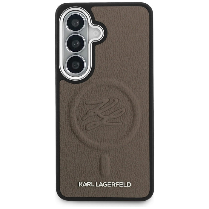 Karl Lagerfeld Embossed Ring Initials MagSafe Case for Samsung Galaxy S26+ - Brown