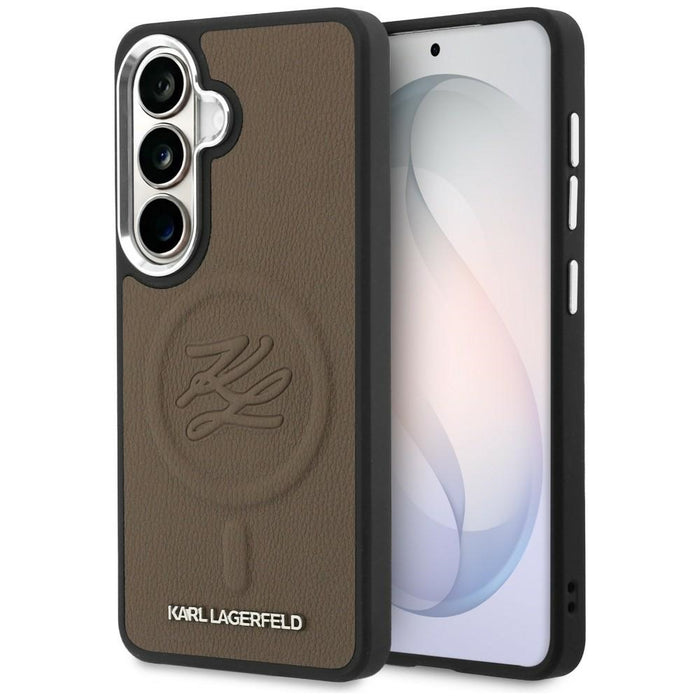 Karl Lagerfeld Embossed Ring Initials MagSafe Case for Samsung Galaxy S26+ - Brown
