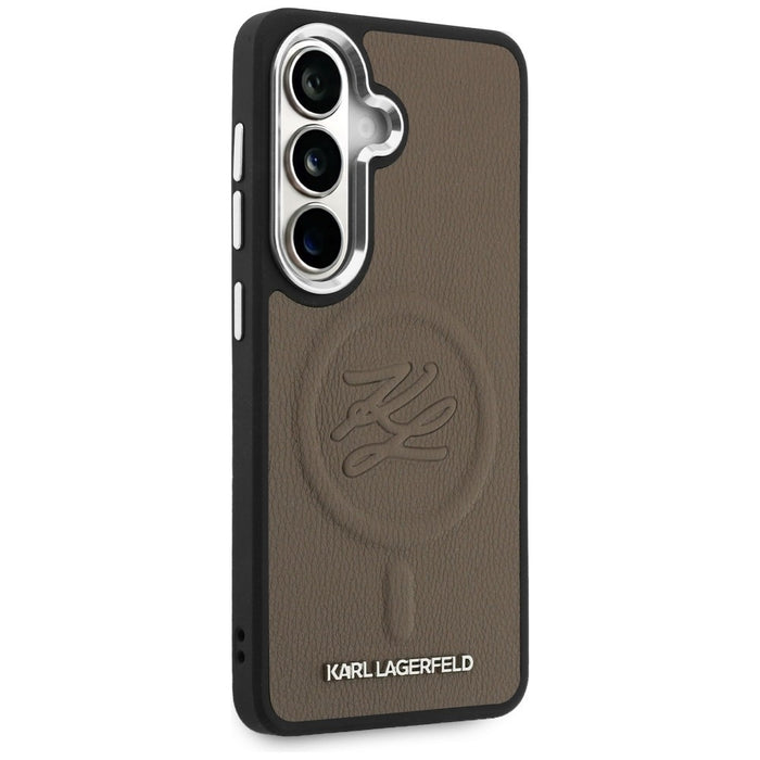 Karl Lagerfeld Embossed Ring Initials MagSafe Case for Samsung Galaxy S26+ - Brown