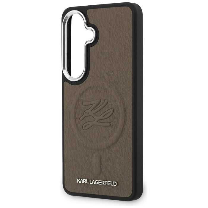Karl Lagerfeld Embossed Ring Initials MagSafe Case for Samsung Galaxy S26+ - Brown